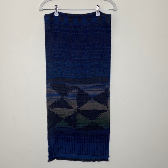Etro blue wool scarf